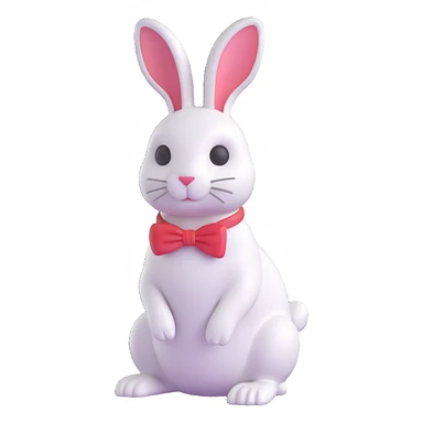 white rabbit sticker