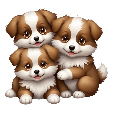 playful puppies sticker