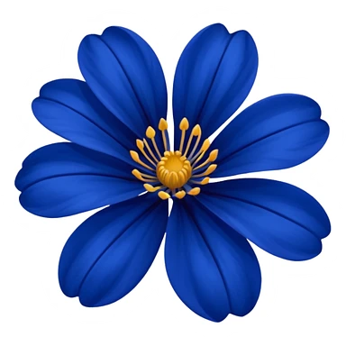 Dark blue flower sticker