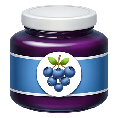 Blueberry jam sticker