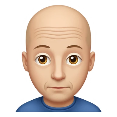 bald man with jewish appearance sticker