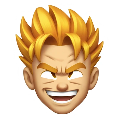Gogeta from dragonball laughing sticker