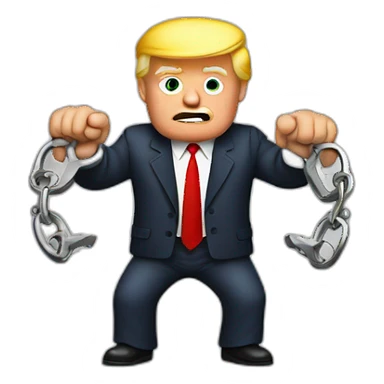 trump-in-handcuffs sticker