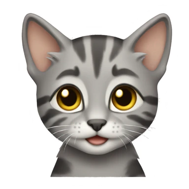 grey tabby kitten sticker