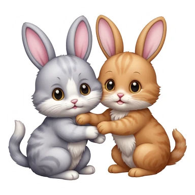  kitten and a bunny sticker