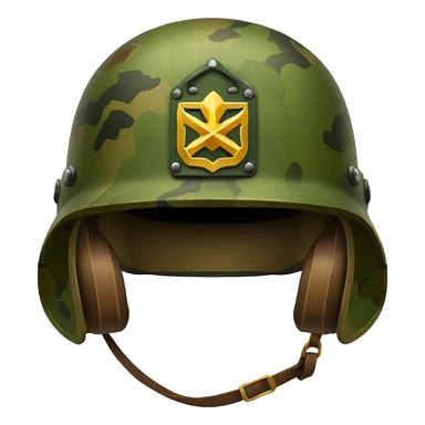 military helmet in camouflage sticker