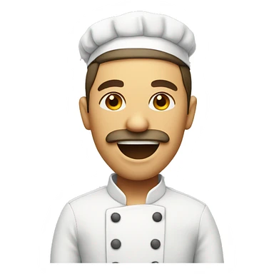 Chef with sigar in mouth sticker
