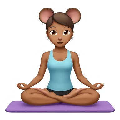 Pilates girl mocca mouse  sticker