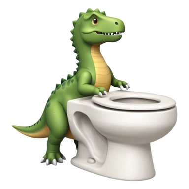 Dinosaur toilet sticker