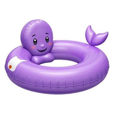 Pastel purple pool lounge float sticker