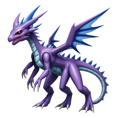  Cool Edgy Shiny Godly Ethereal Digimon-Genesect-Dialga-Reptile-hybrid full body sticker