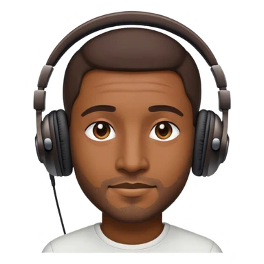 guy with headphone  sticker