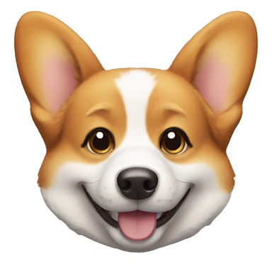 smiling corgi dog sticker
