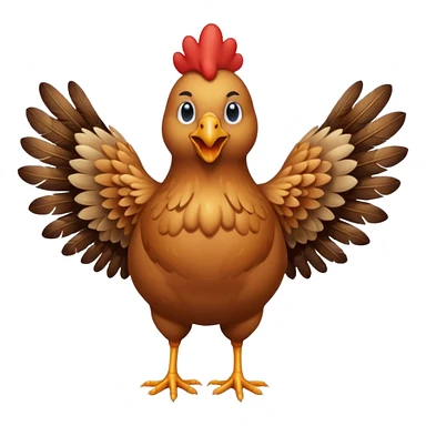 chicken doing a salute with its wing sticker