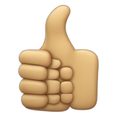 thumbs up with bones sticker