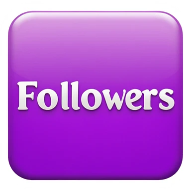 "Followers" word in plum color lettering, girly bold font sticker
