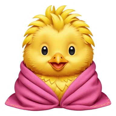 happy smile red chicks in pink blanket sticker