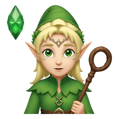 elf with staff sticker