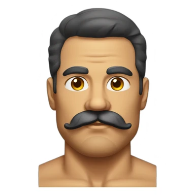 Muscle mustache expressive Cuban man sticker