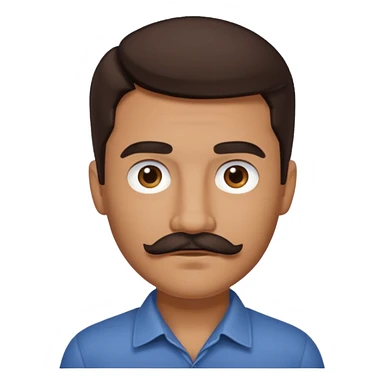 Cole Palmer with dark brown hair and mustache tan skin sticker