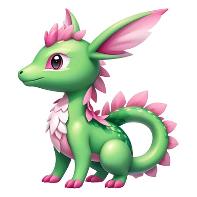 Shiny Exotic Cute Majestic Ethereal Sparkly Flygon-Sylveon-Shaymin-Meganium-Hybrid-Creature sticker