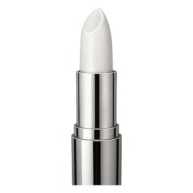 white sparkly lipstick sticker