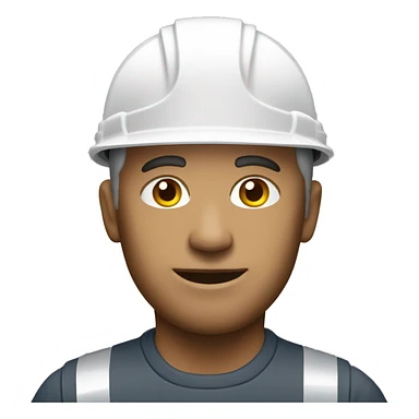 white construction worke sticker