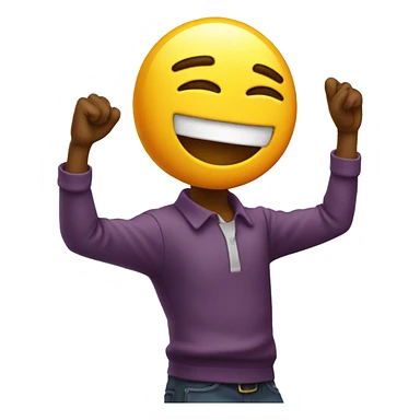 emoji haciendo un dab sticker