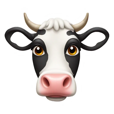 Cow with heart eyes sticker