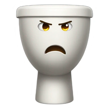 Angry toilet sticker