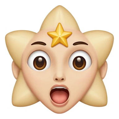 Someone reading a book with star eyes and open mouth sticker