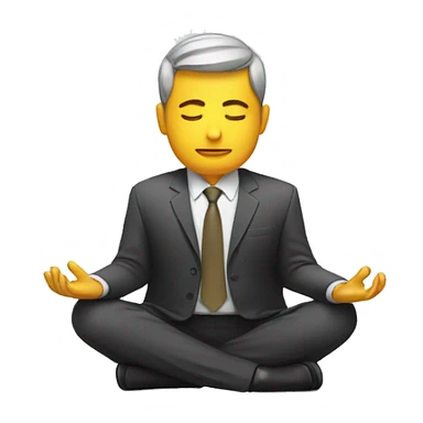businessman meditating sticker