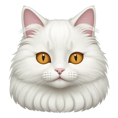 A white cat sitting with eyes closed sticker
