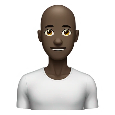 skinny black guy with mask no hair sticker