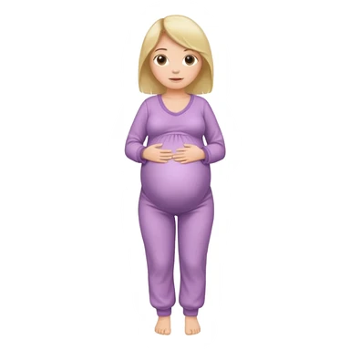 беременная девушка в полный рост в пижаме sticker