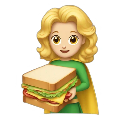 goldilocks-superhero-sandwich sticker