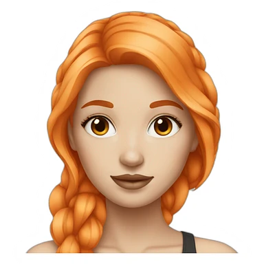 beautiful-fashion-white-girl orange hair sticker