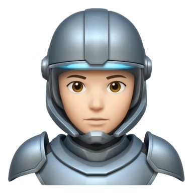 futuristic armored soldier portrait, head and shoulders only, helmet visor, sci-fi armor details, 3D cartoon, mobile game icon style, clean background, no text, no watermark

 sticker