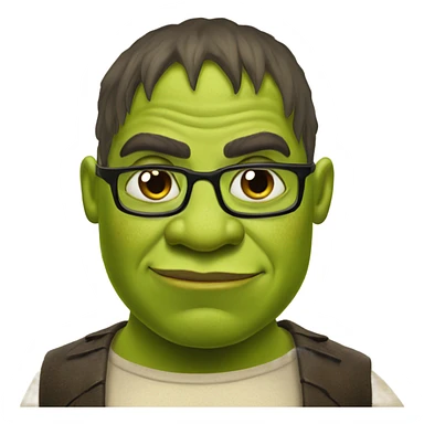 ogre shrek dressed up as kim kardashian  sticker