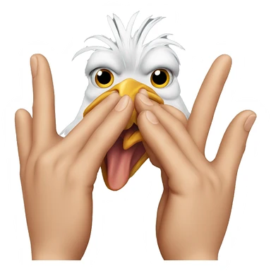 Chicken face palm sticker