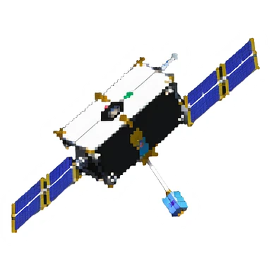 CubeSat in orbit sticker