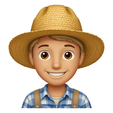 boy farmer,  sticker
