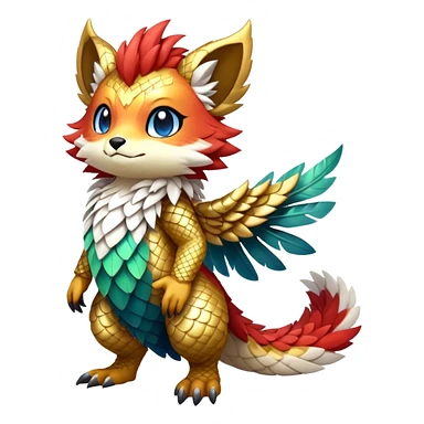 Chibi Anthro Sona Fantasy Fakemon Full Body sticker