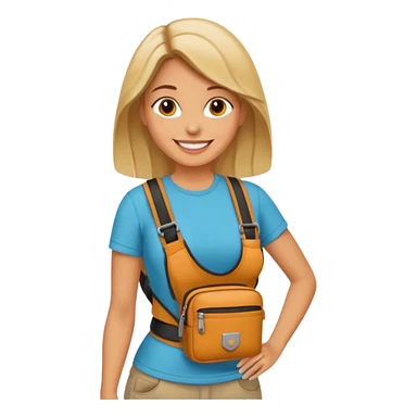 woman with waist bags sticker