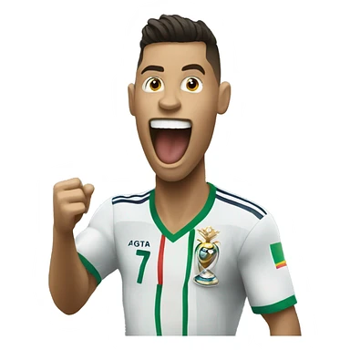 Ronaldo winning world cup sticker