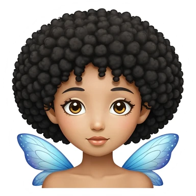 Dreamy nature fairy with Afro black hair  sticker