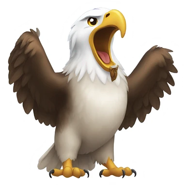 Eagle holding cat sticker