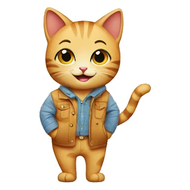 happy gay cat on a clothing shopping spree sticker