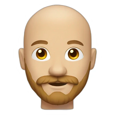 Bald Viking with a moustache and stubble sticker
