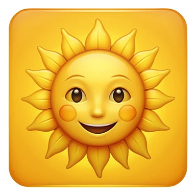 smiling sun emoji, bright and cheerful sticker
